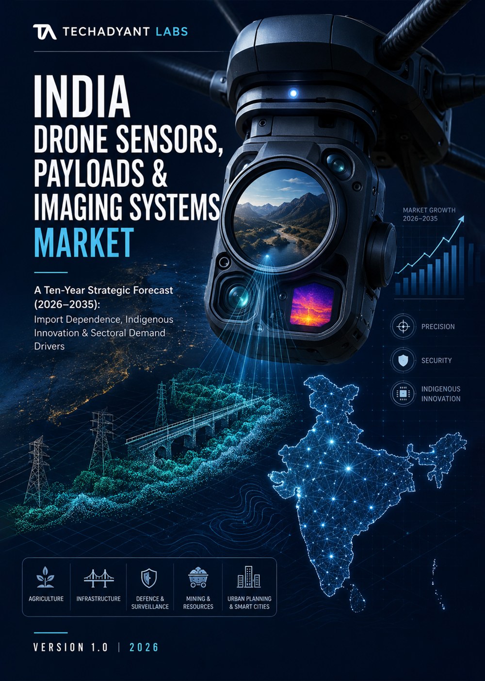 India Drone Sensors, Payloads & Imaging Systems Market — cover